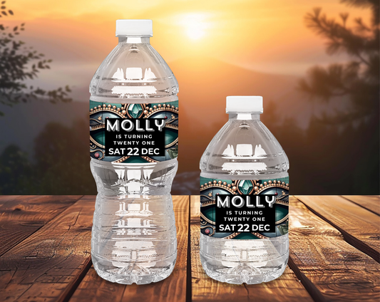 21st Birthday Water Bottle Label