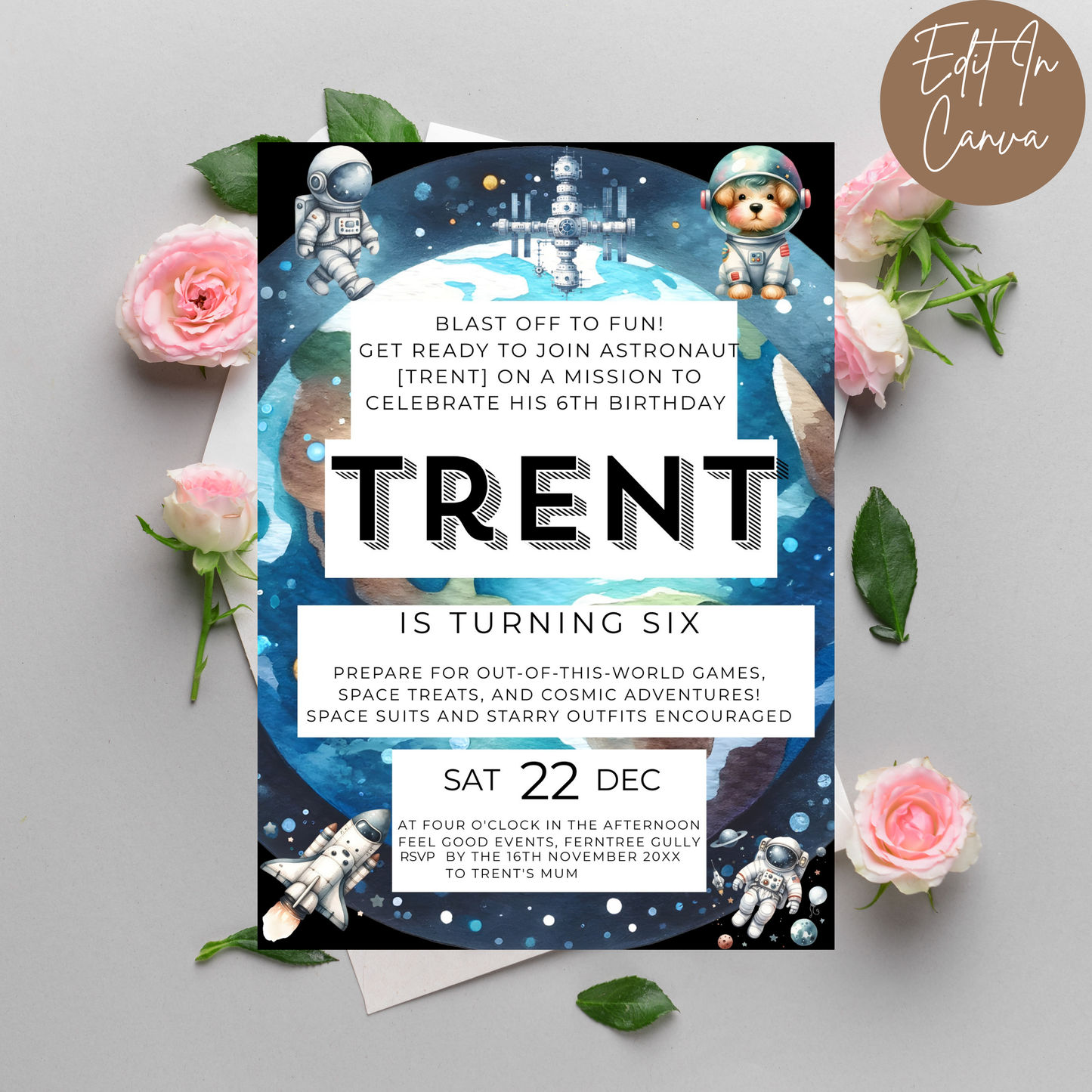 6th Birthday Invitation Male