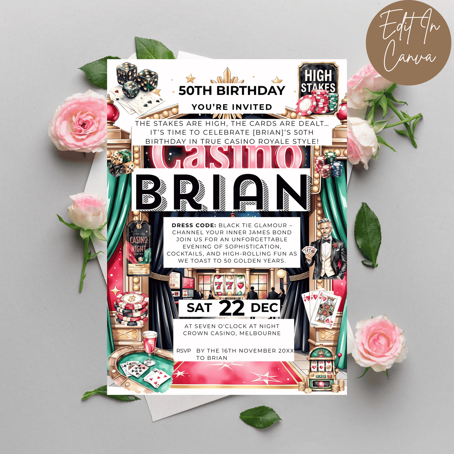 50th Birthday Invitation