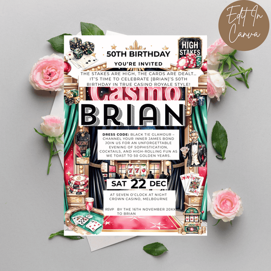 50th Birthday Invitation