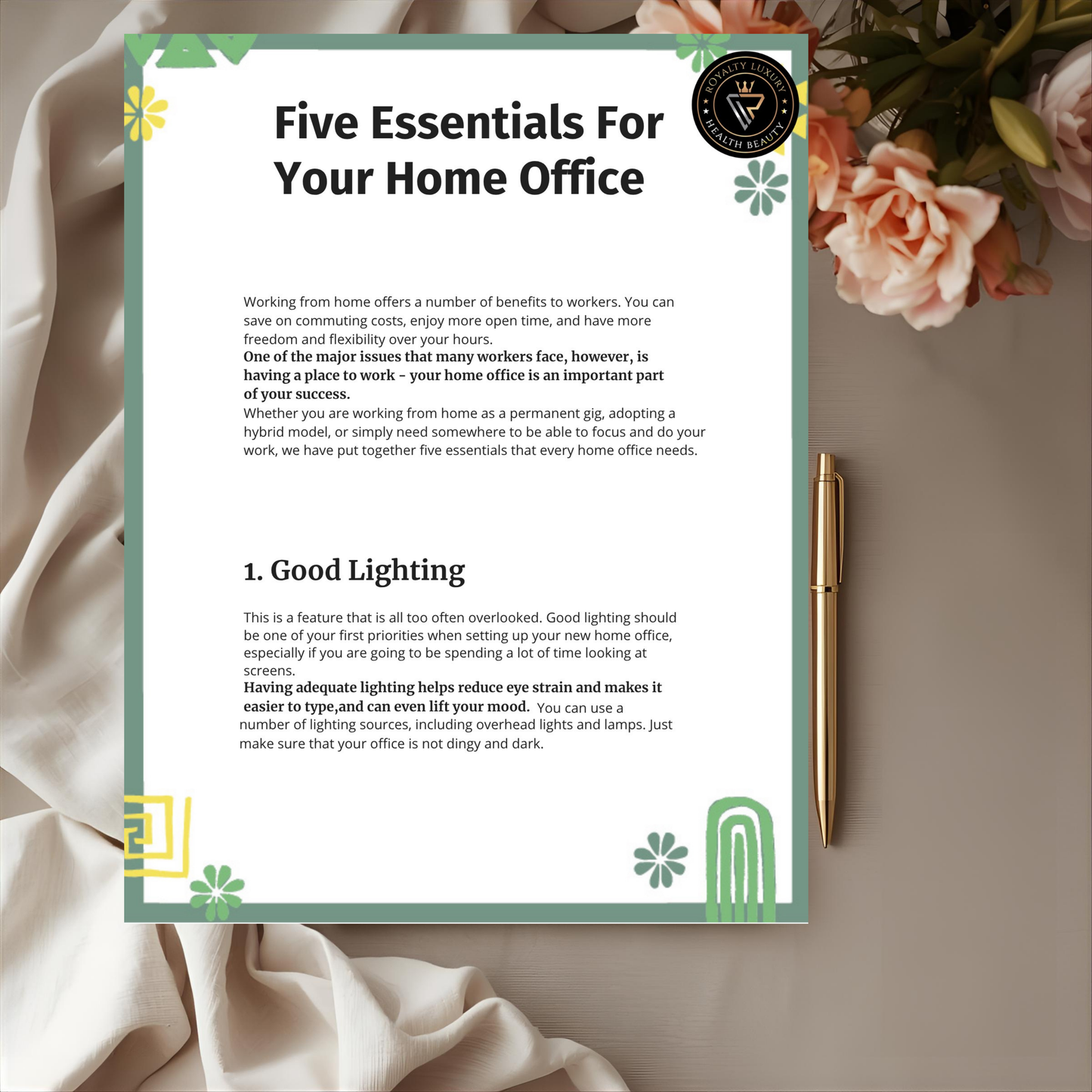 Five Essentials For Your Home Office