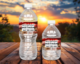 80th Birthday Water Bottle Label Male
