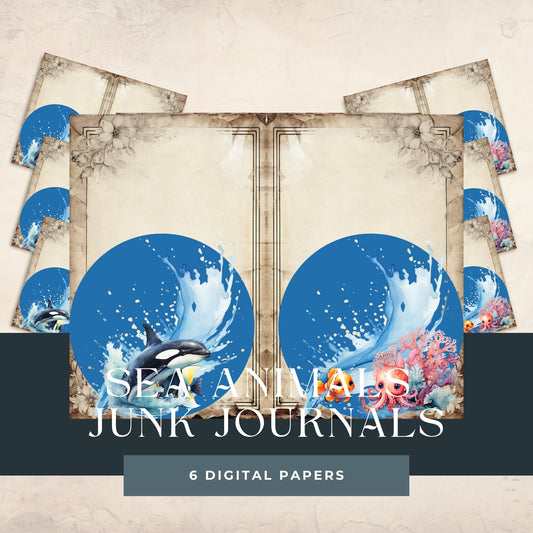 Sea Animals Junk Journal