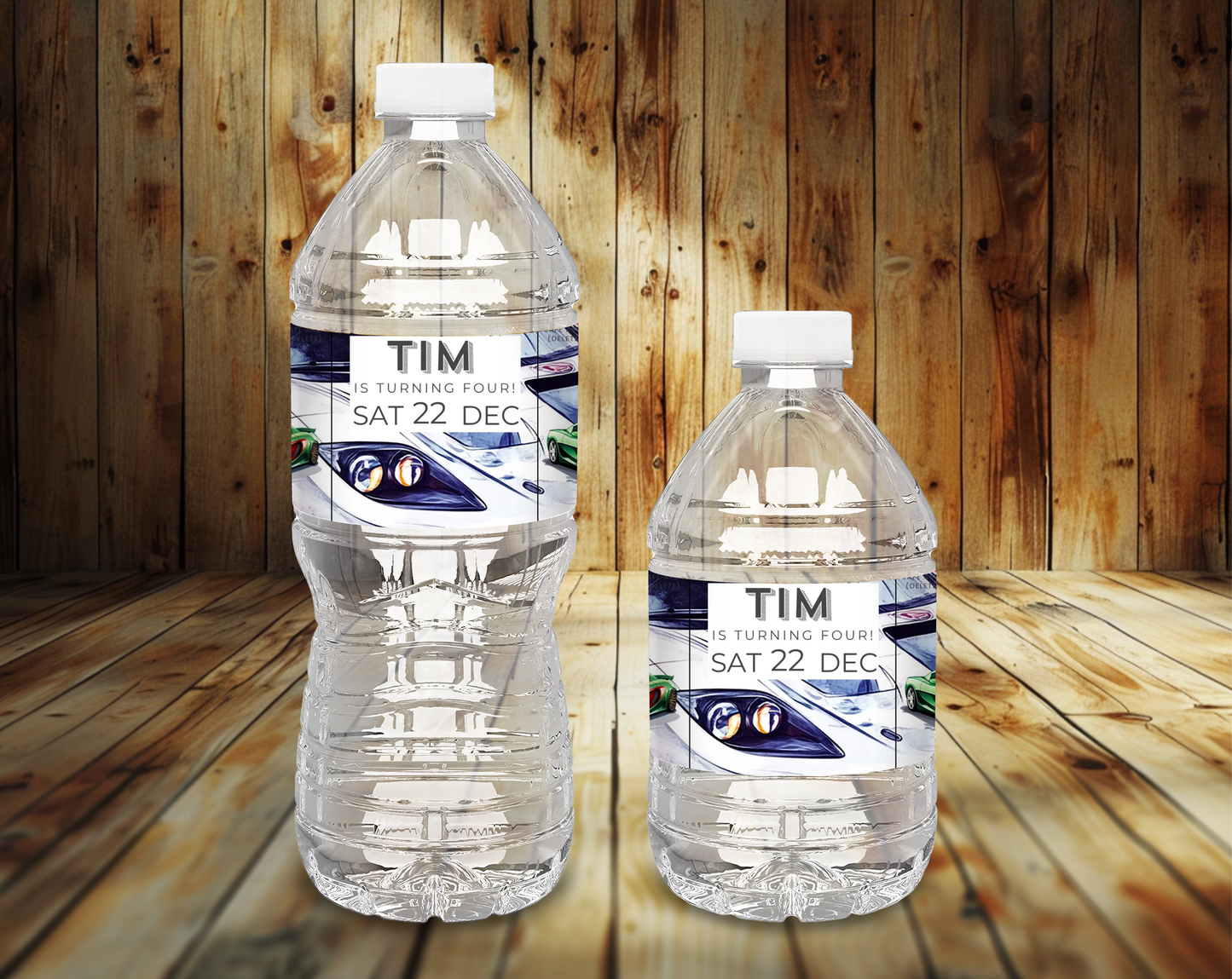 4th Birthday water Bottle Label Male