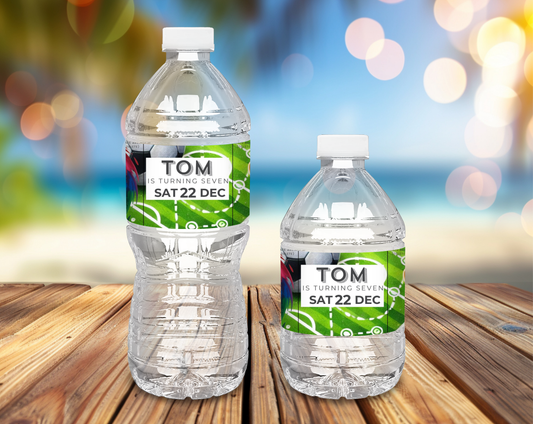 7th Birthday Water Bottle Label Male