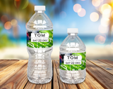 7th Birthday Water Bottle Label Male