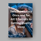 Defeat Insomnia Once and For All! Five Secrets To Getting Quality Sleep