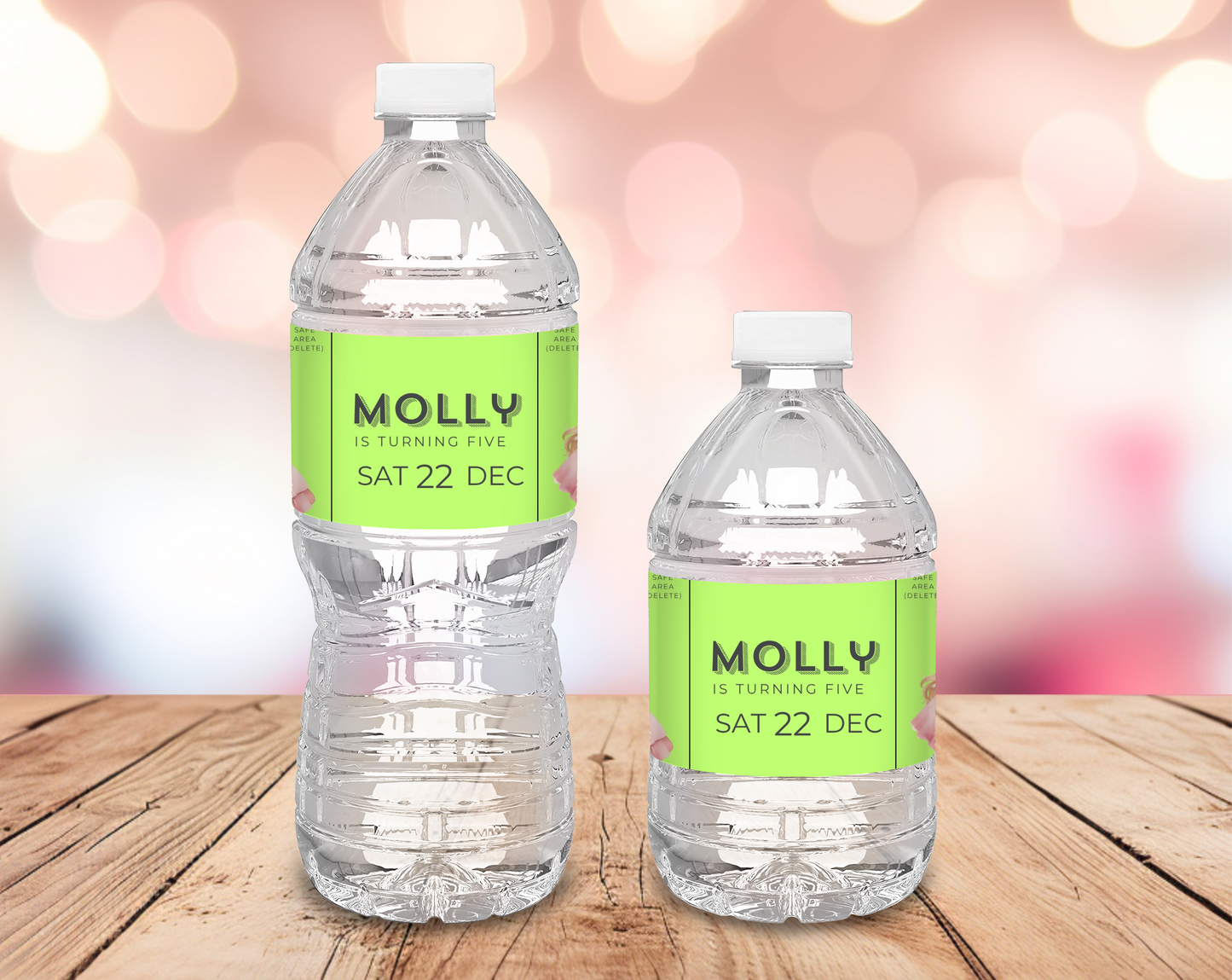 5th Birthday Water Bottle Label Female