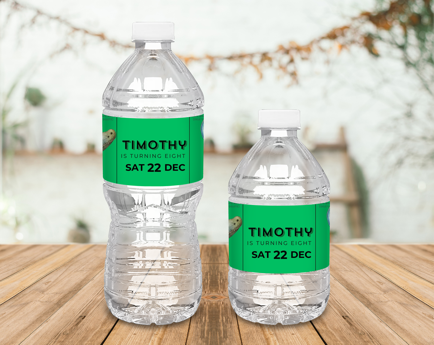 8th Birthday Water Bottle Label