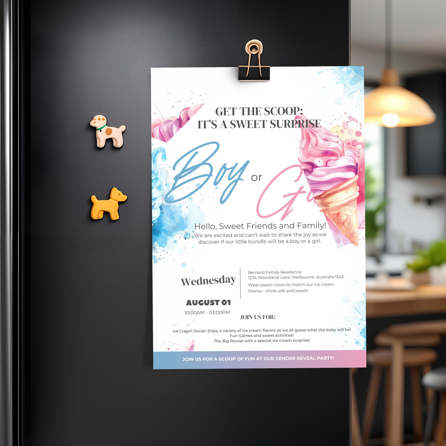 Ice Cream Gender Reveal Party