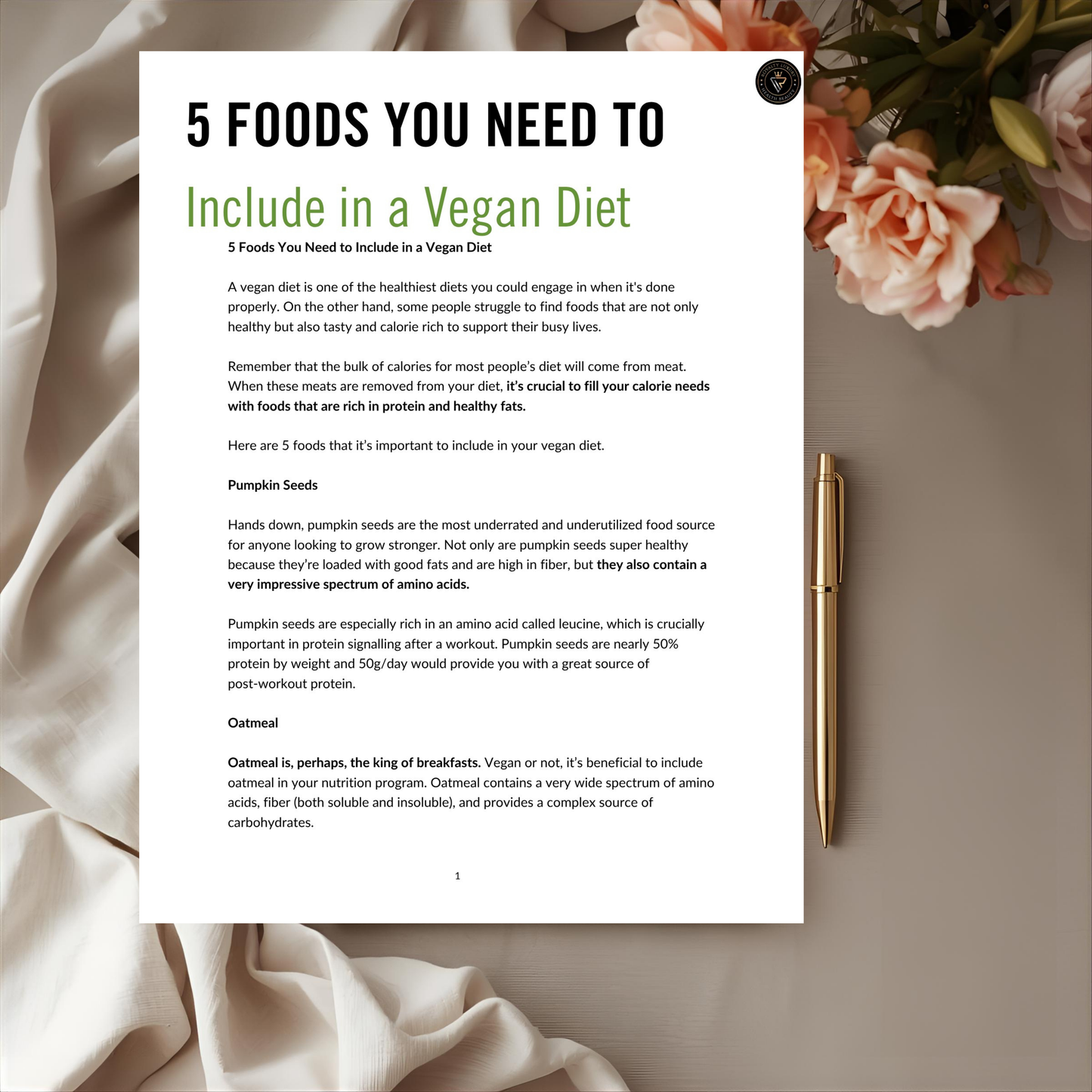 Five Foods You Need To Include In A Vegan Diet