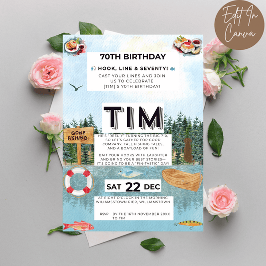 70th Birthday Invitation