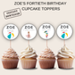 40th Birthday Cupcake Toppers Woman