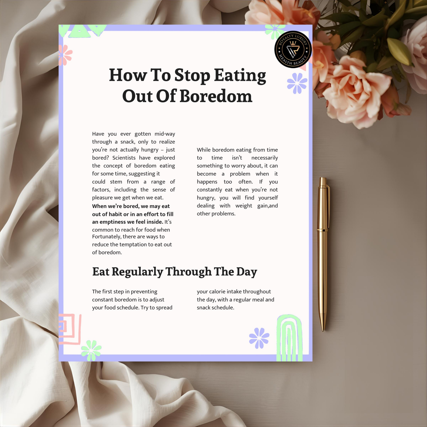How To Stop Eating Out of Boredom