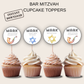 Bar Mitzvah Cupcake Toppers