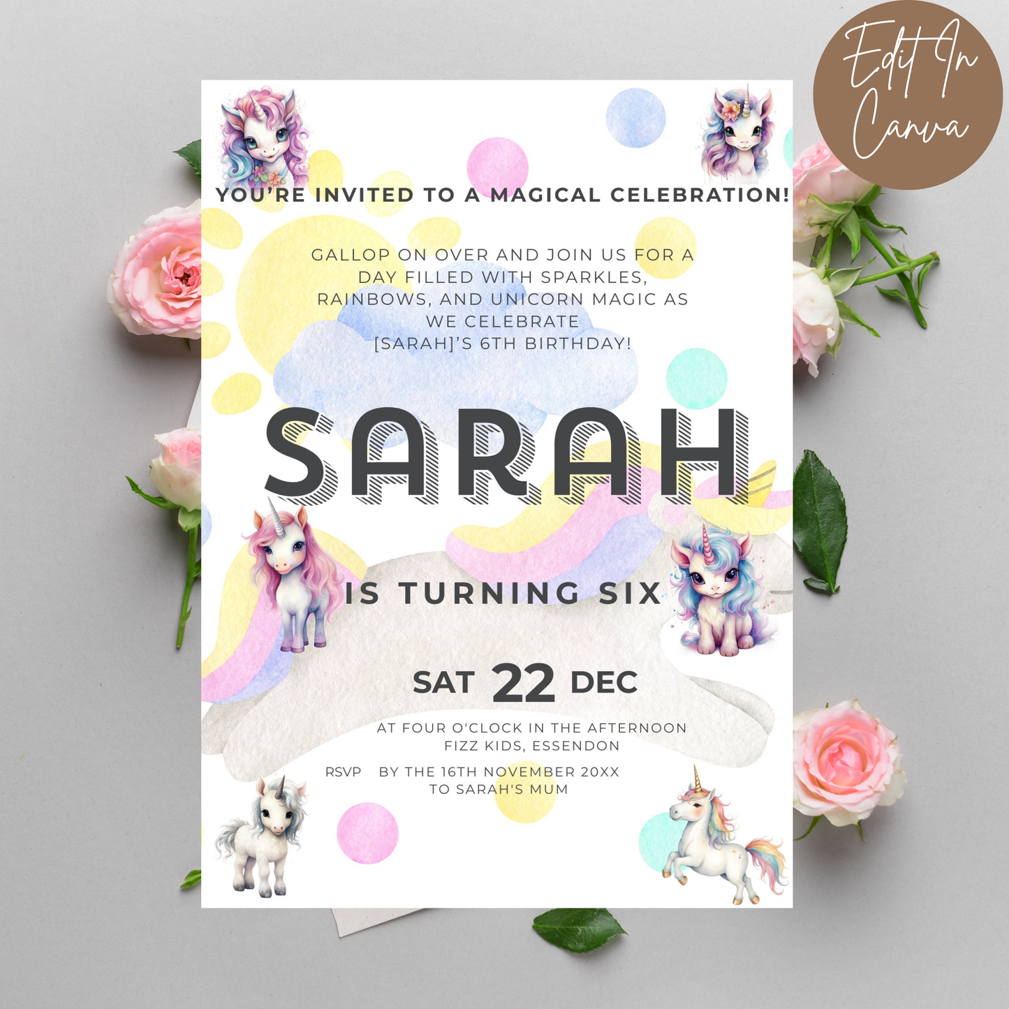 6th Birthday Invitation