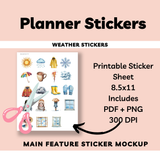 Weather Sticker Sheet