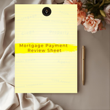 Mortgage Payment Review Sheet
