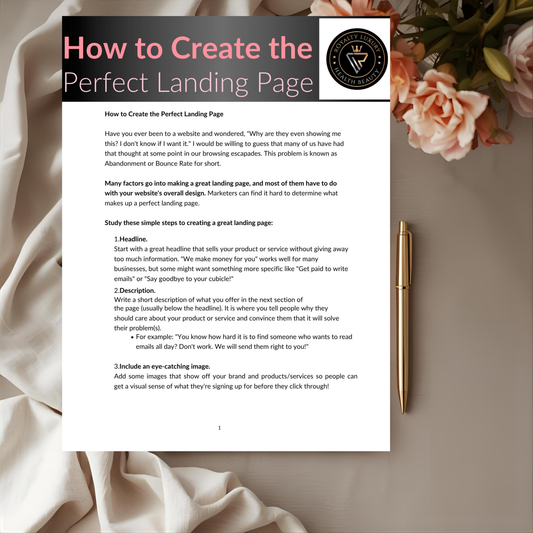 How To Create The Perfect Landing Page