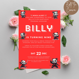 9th Birthday Invitation