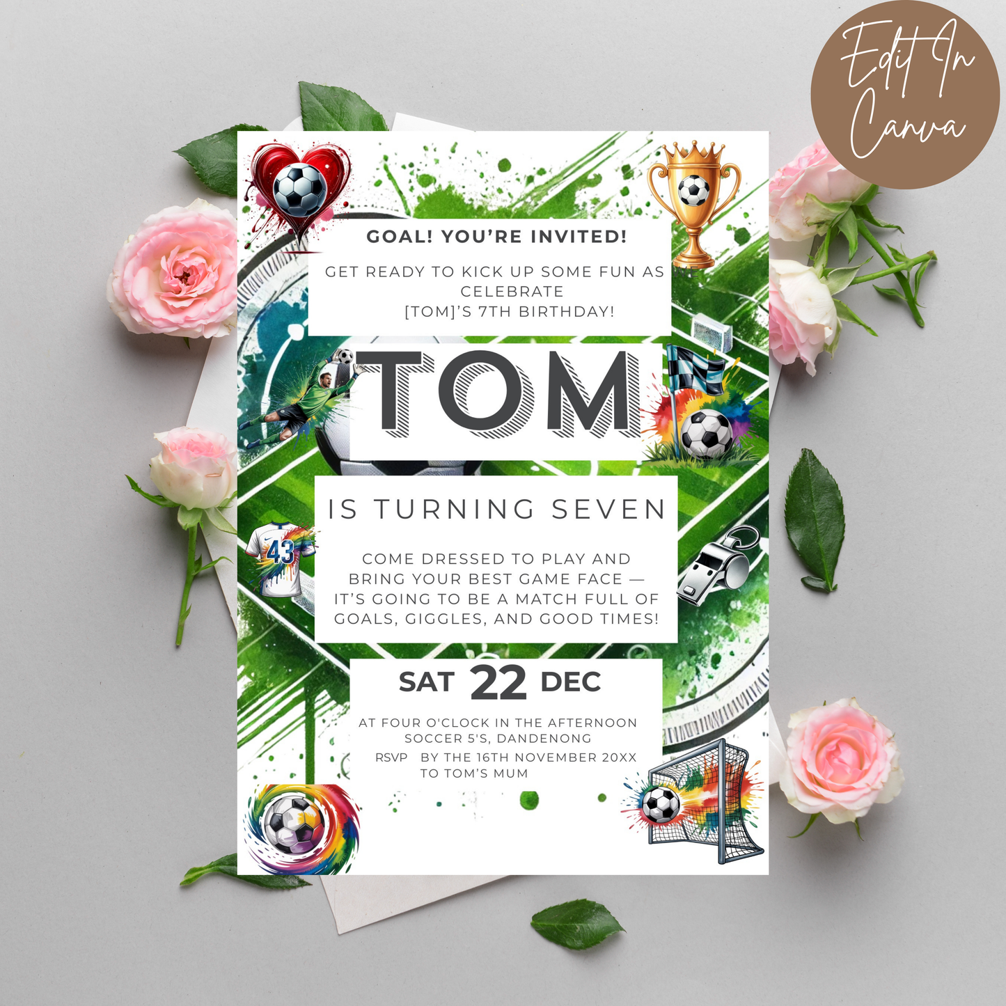 7th Birthday Invitation
