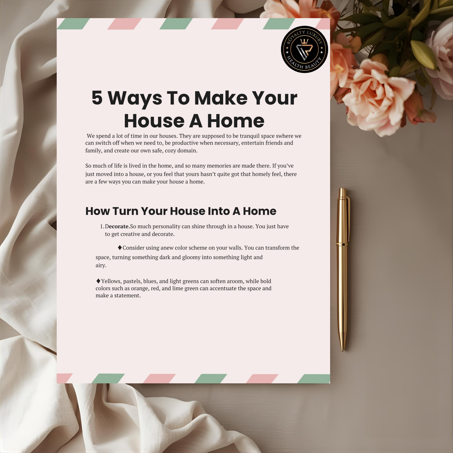 Five Ways To Make Your House A Home