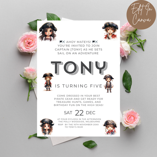 5th Birthday Invitation