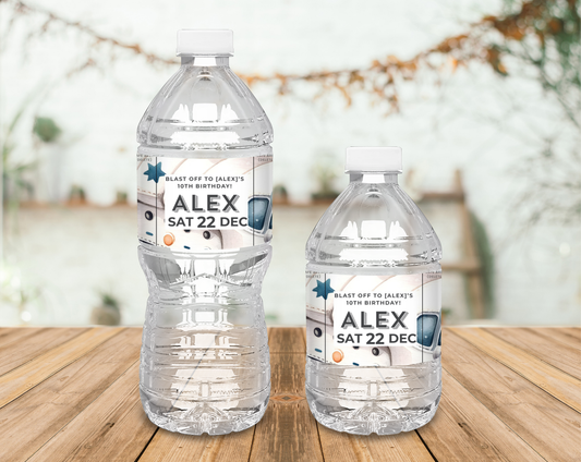 10th Birthday Water Bottle Label Male