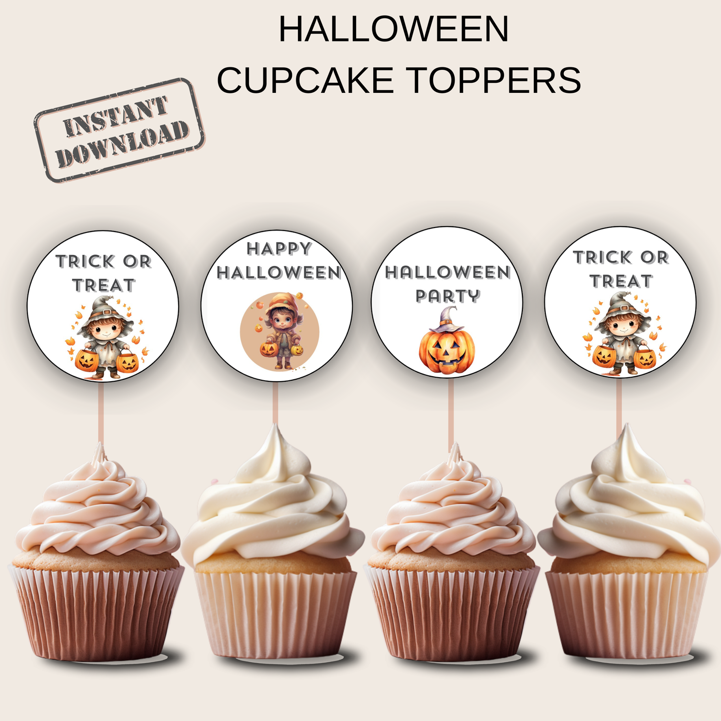 Halloween Cupcake Toppers