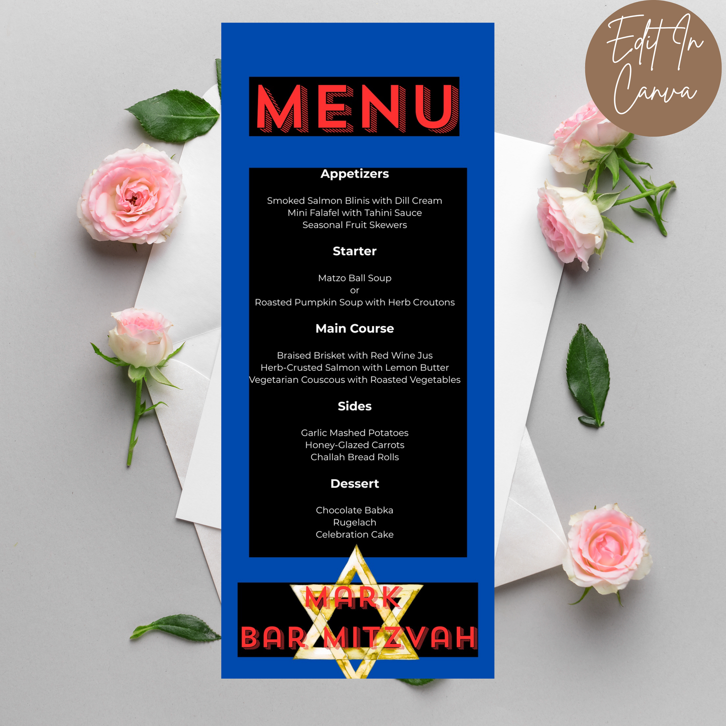 Bar Mitzvah Menu