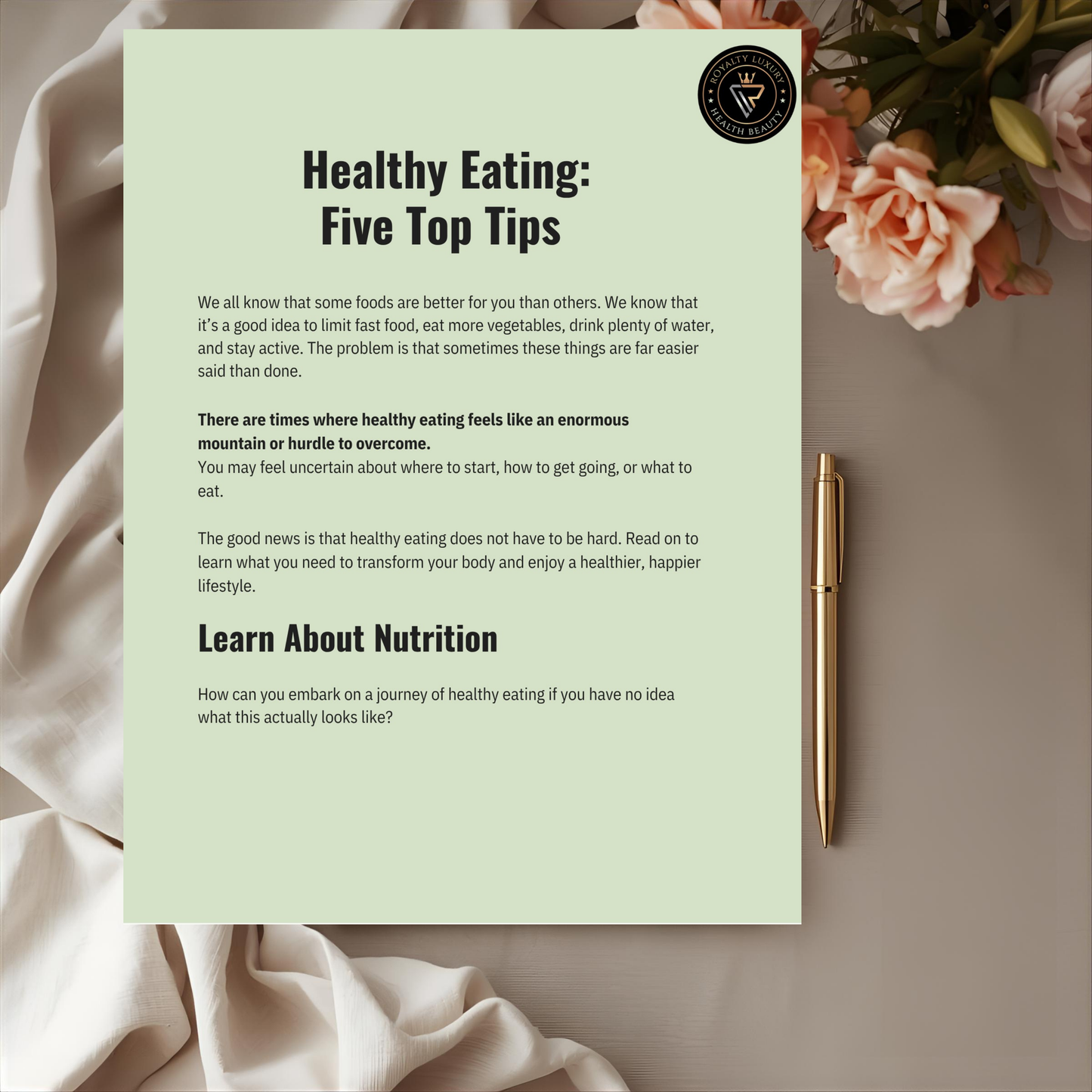 Healthy Eating: Five Top Tips