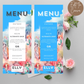 4th Birthday Menu