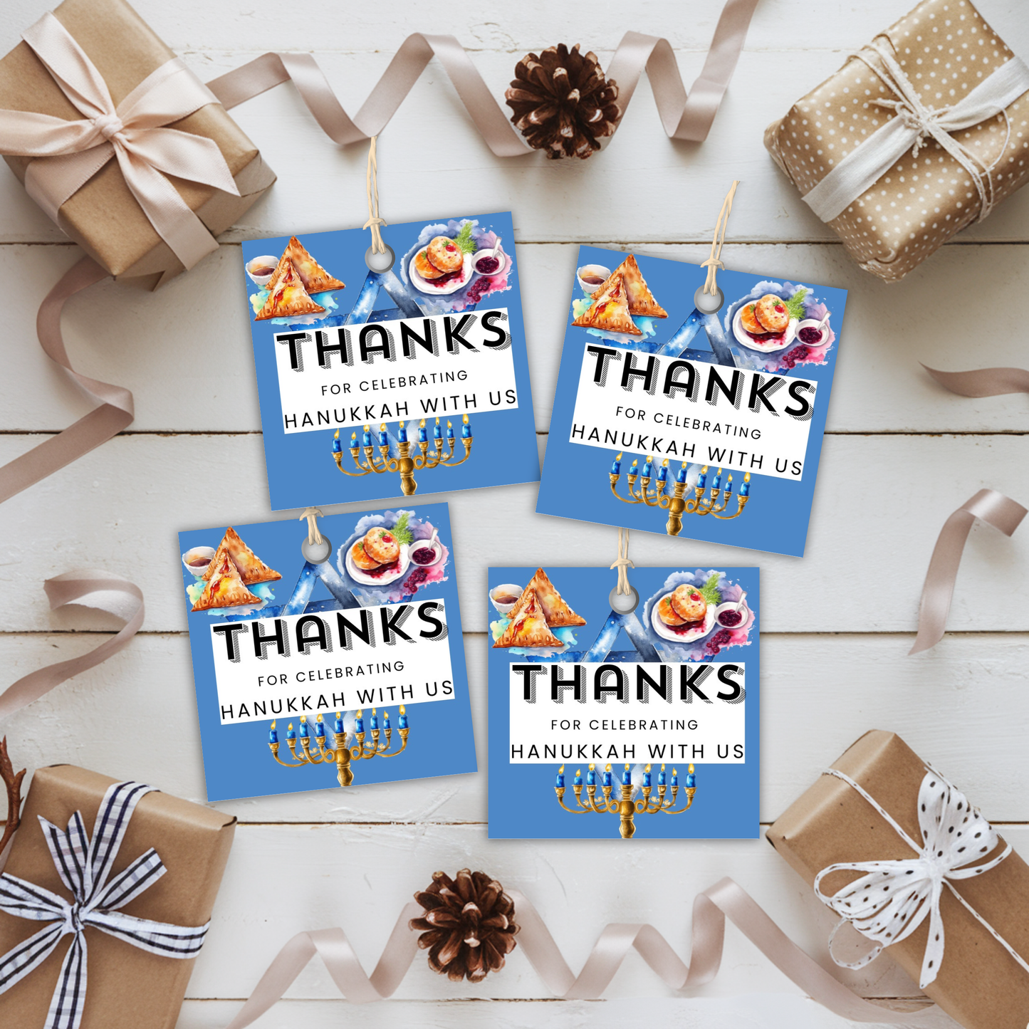 Hanukkah Thank You Tag