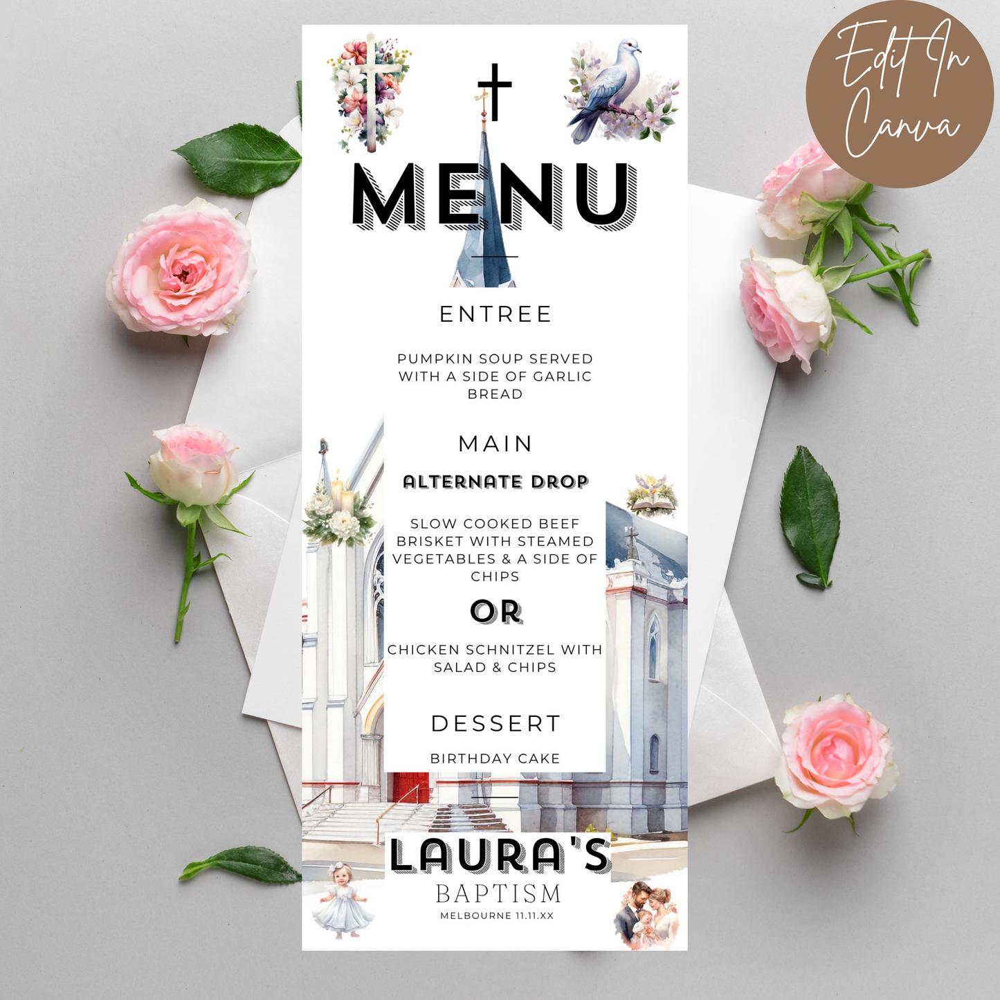 Baptism Menu Female