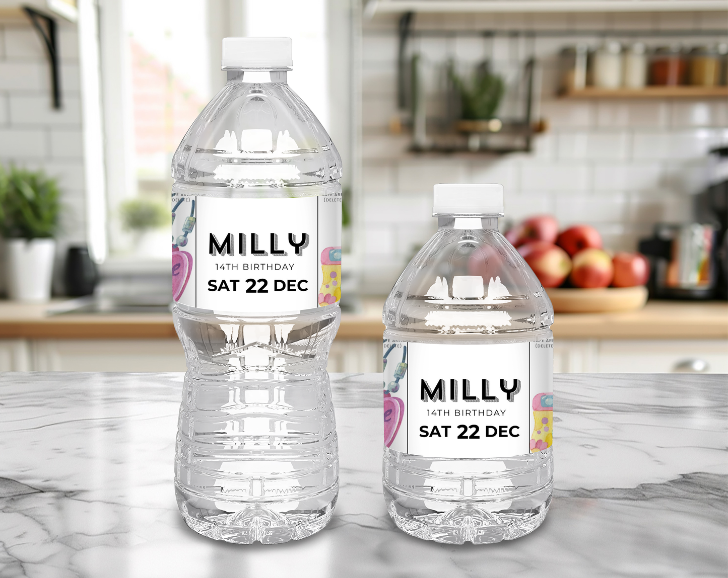 14th Birthday Water Bottle Label Female