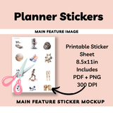 Workout Digital Sticker Sheets