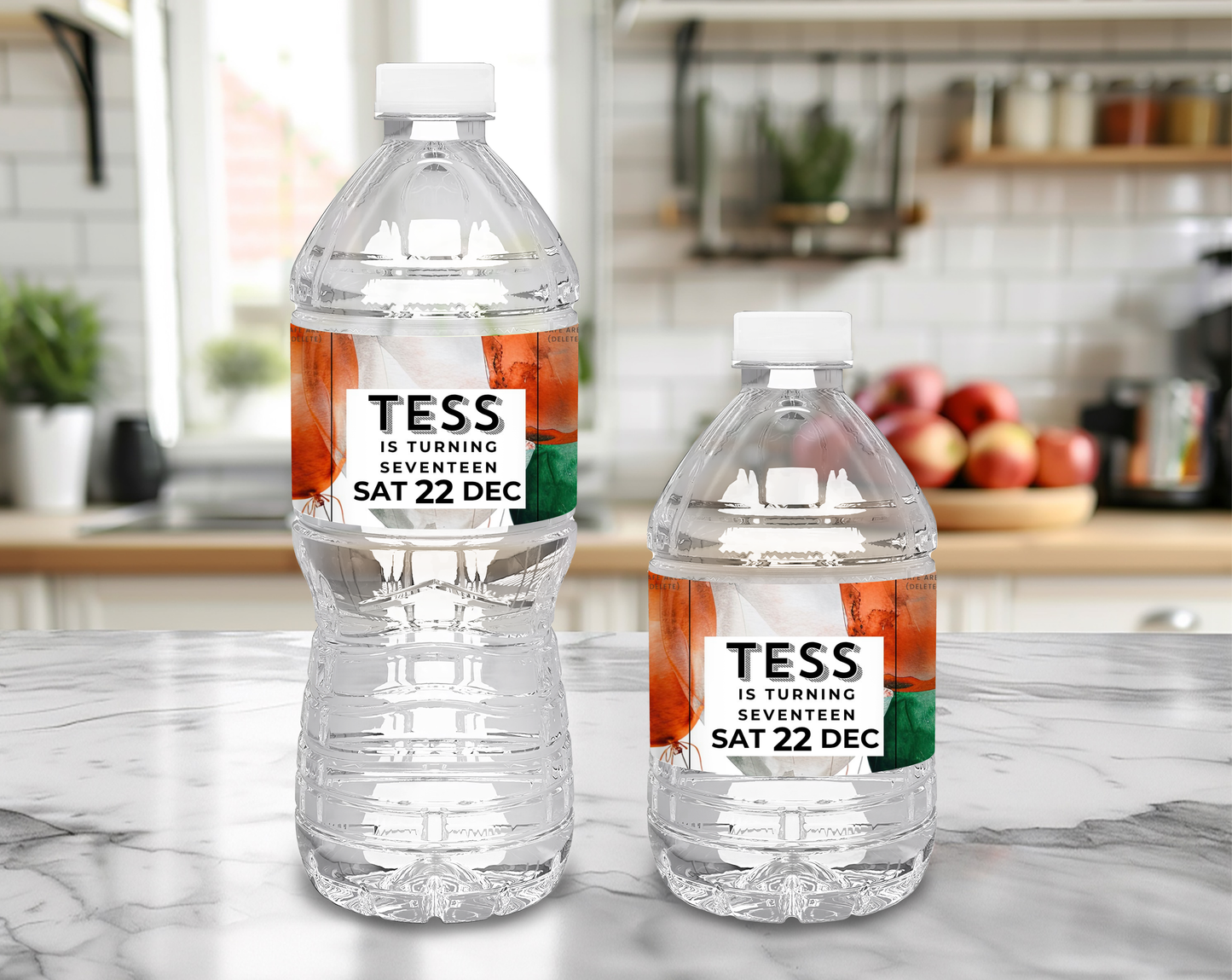 17th Birthday Water Bottle Label Female