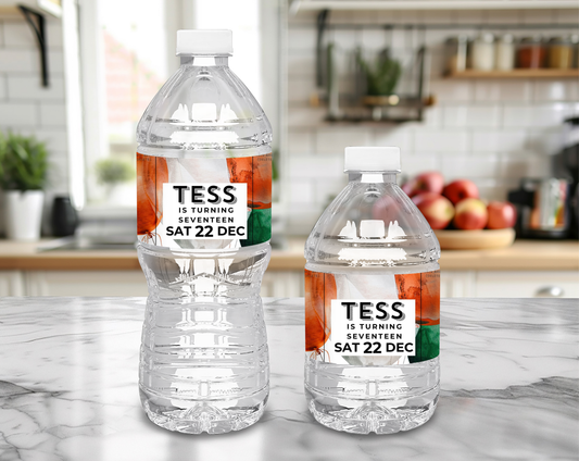 17th Birthday Water Bottle Label Female