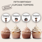 5th Birthday Cupcake Toppers Boy