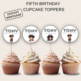 5th Birthday Cupcake Toppers Boy