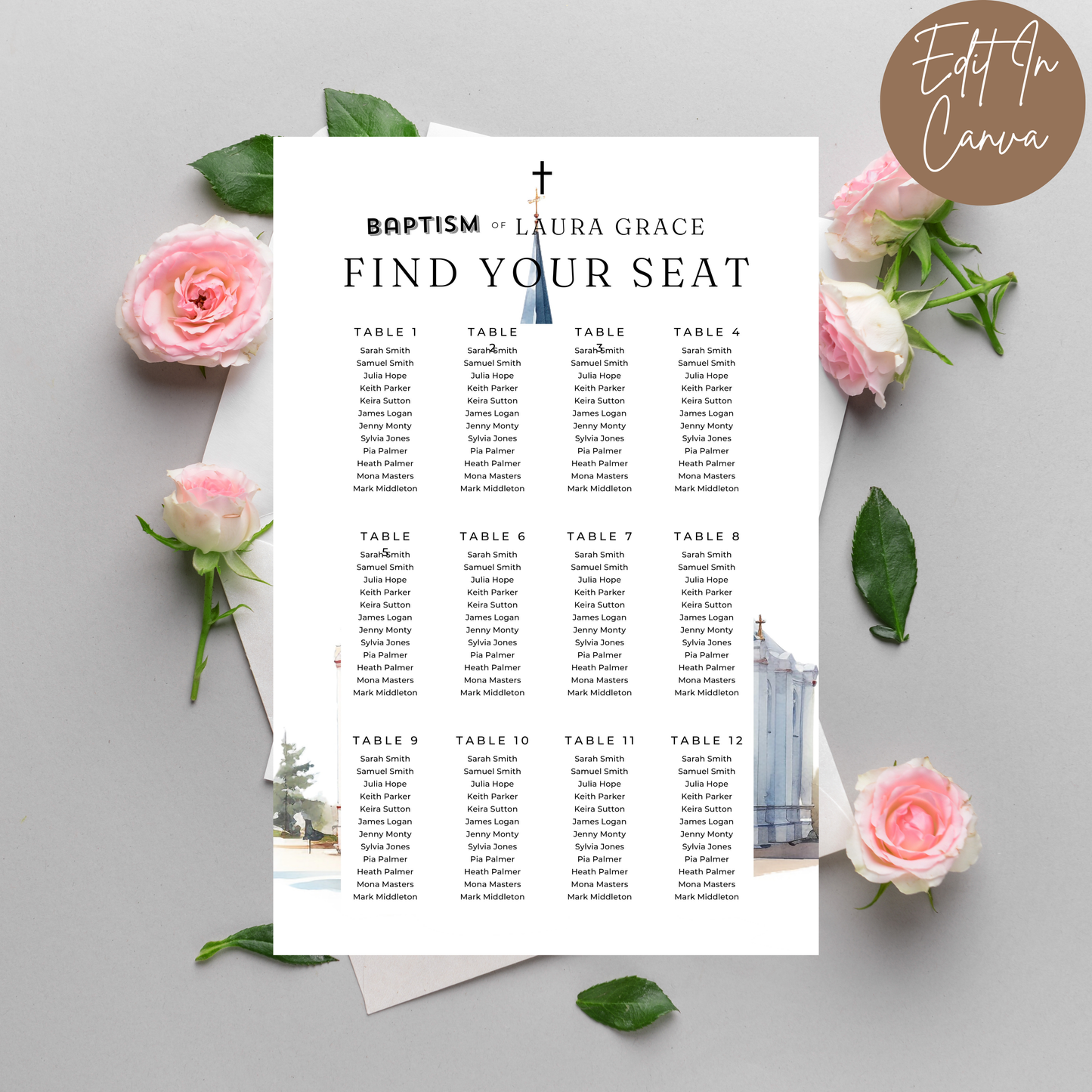 Baptism Seating Chart