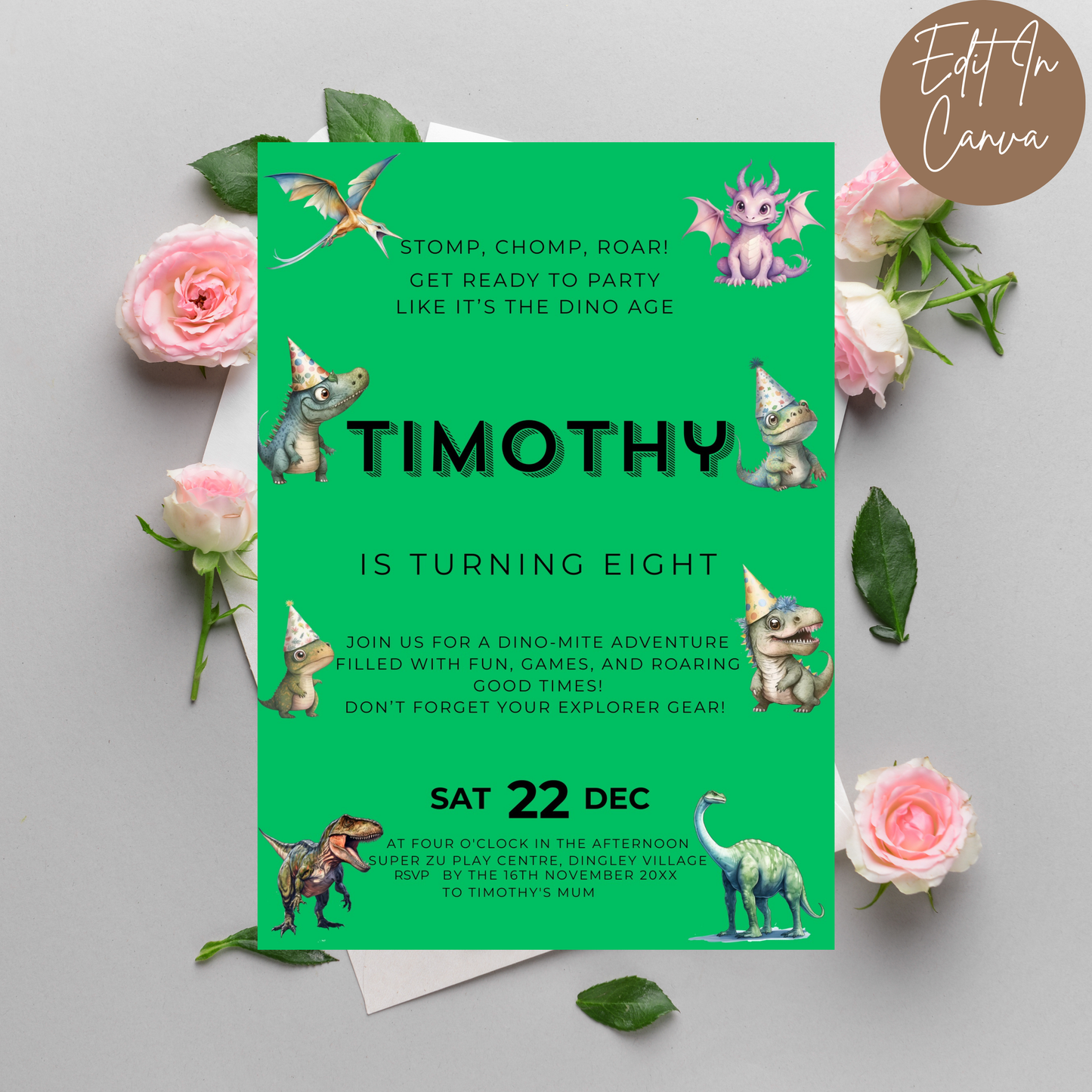 8th Birthday Invitation