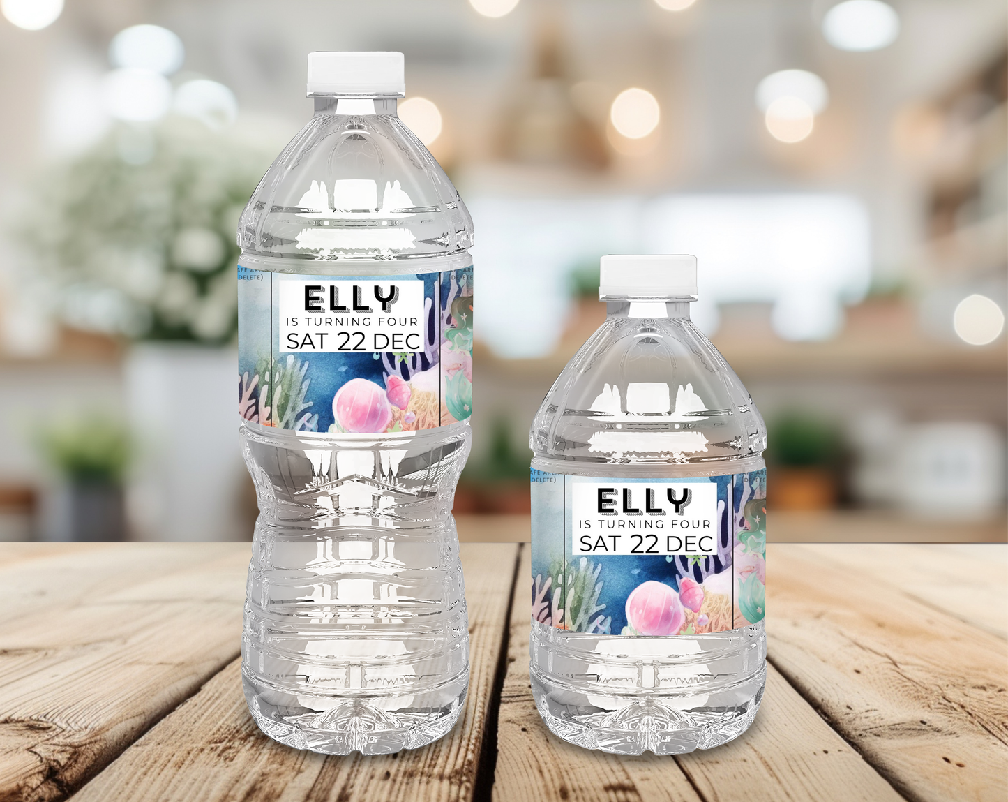 4th Birthday Water Bottle Label