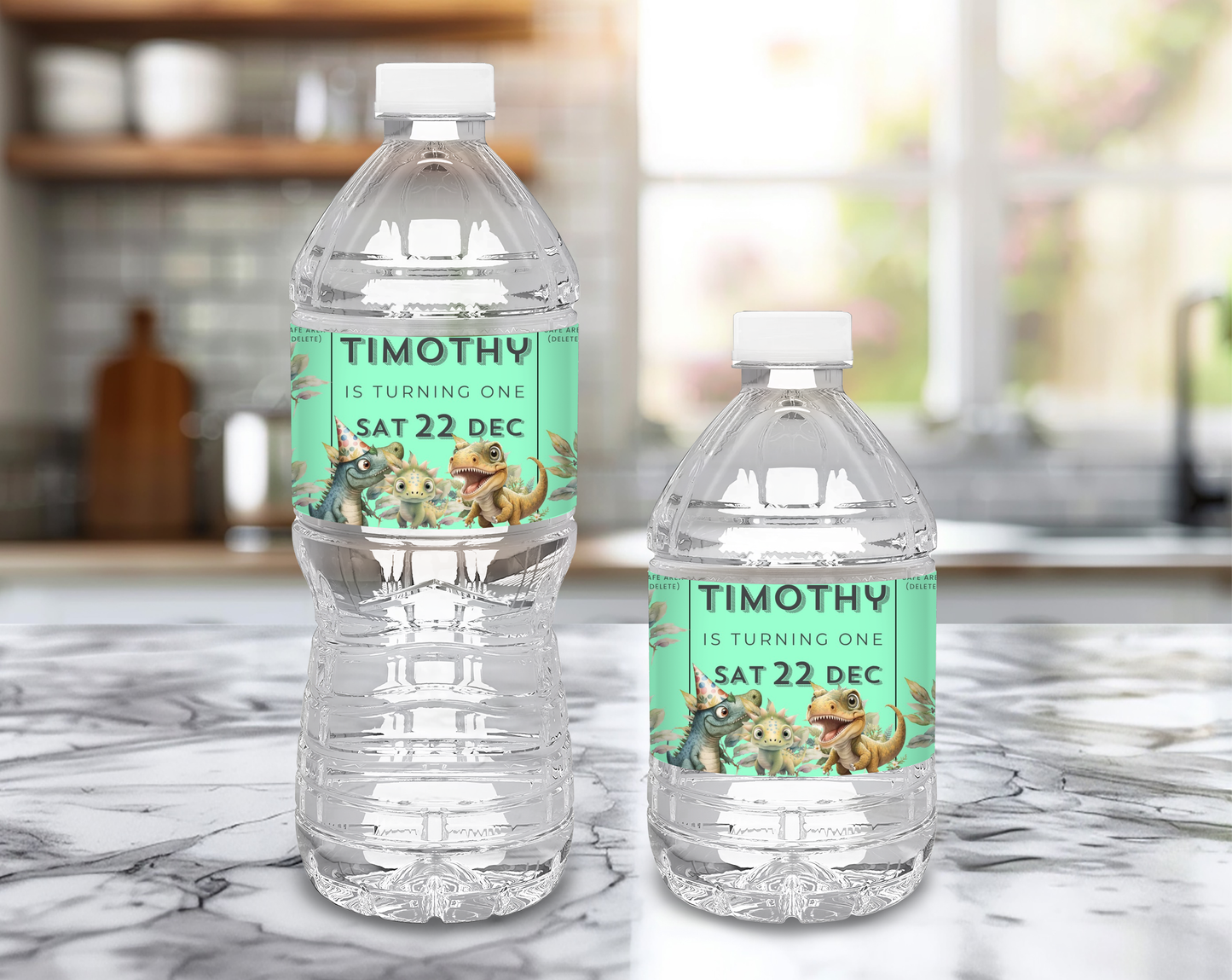 1st Birthday Water Bottle Label