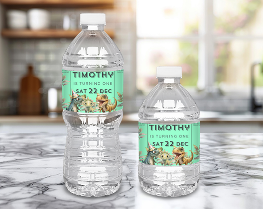 1st Birthday Water Bottle Label