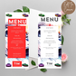 4th Birthday Menu Male