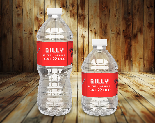 9th Birthday Water Bottle Label Male