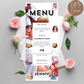 9th Birthday Menu