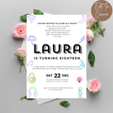 18th Birthday Invitation Female
