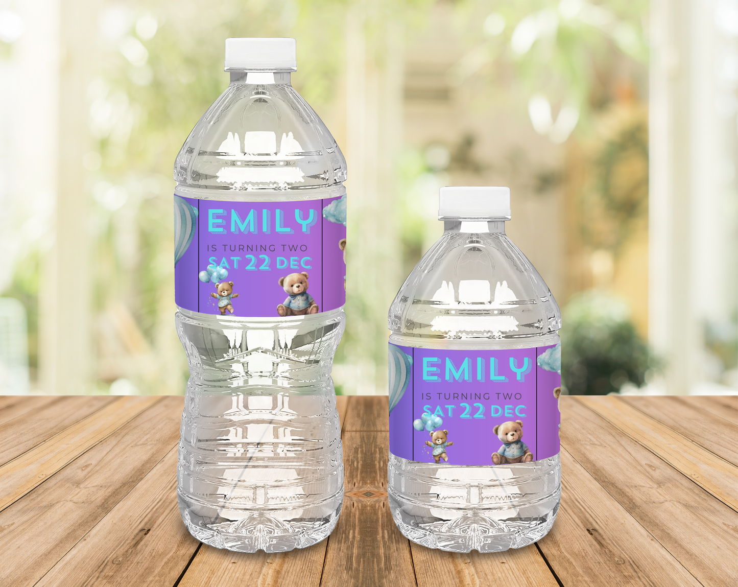 2nd Birthday Water Bottle Label Female